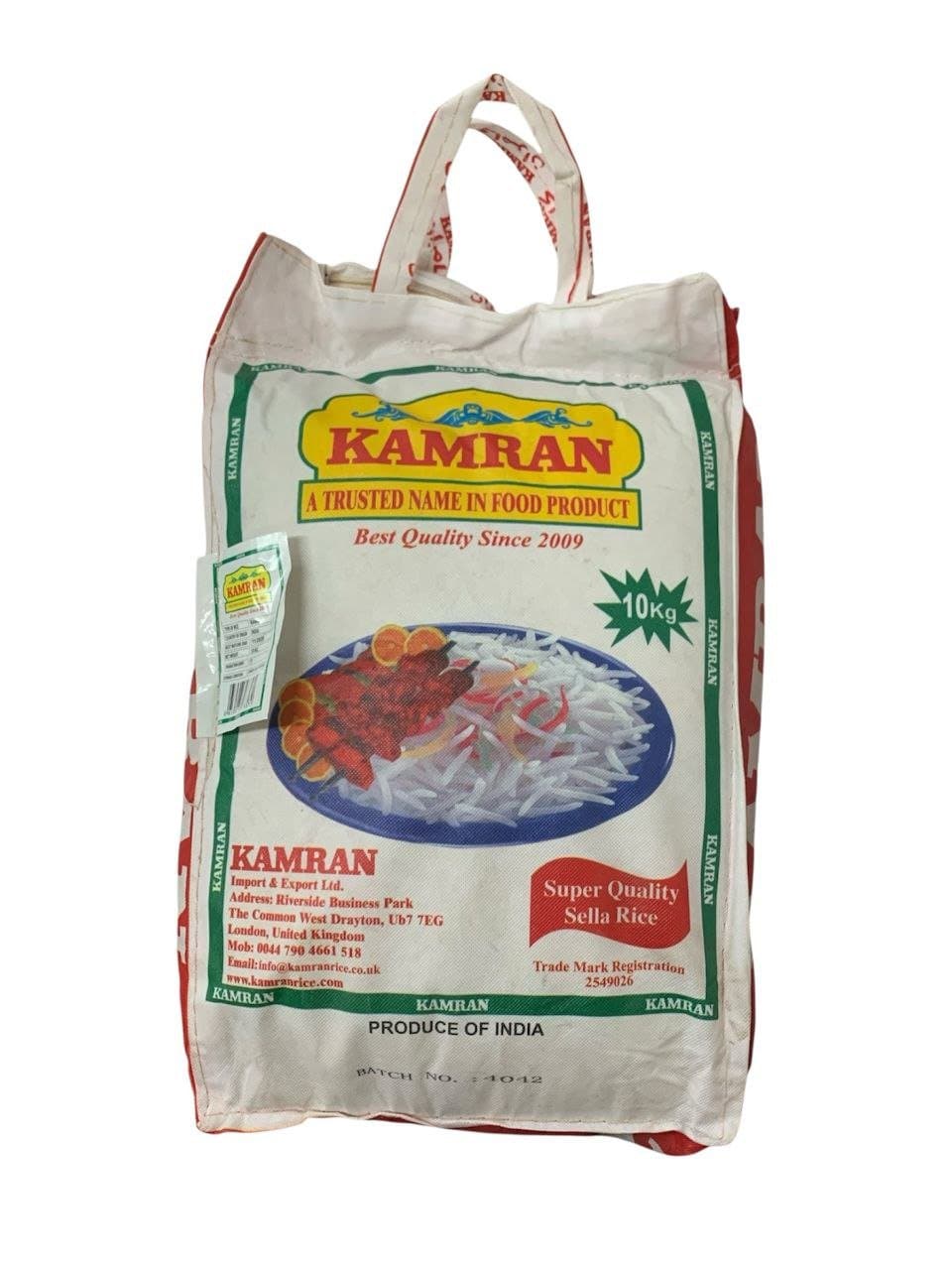 Kamran Super Sella Basmati Rice 20kg (2 x 10kg)